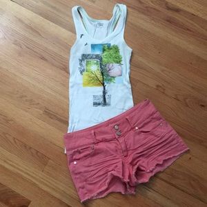 Double Button Jean Shorts
